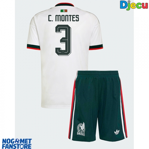 Meksiko Cesar Montes #3 Gostujuci Dres za djecu SP 2026 Kratak Rukav (+ Kratke hlače)